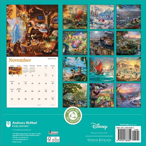 2024 wall calendar disney|thomas kinkade disney 2024 calendar.